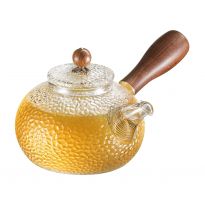 Ceainic sticlă "Oriental" 300ml cu mâner lemn