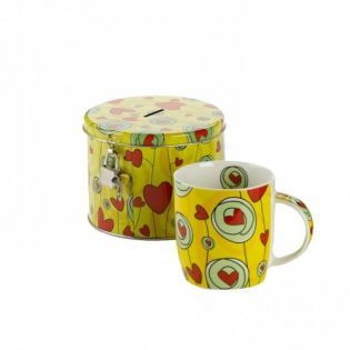 Set cadou cana ceai cu pusculita (galben) Set cadou cana ceai cu pusculita (galben)